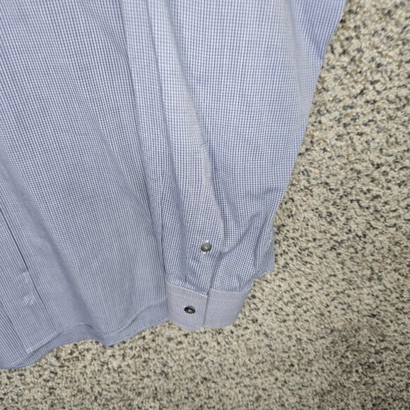 Jos A Bank Reserve Shirt Mens Medium Blue Cotton Silk Button Up Career Casual - Picture 2 of 7